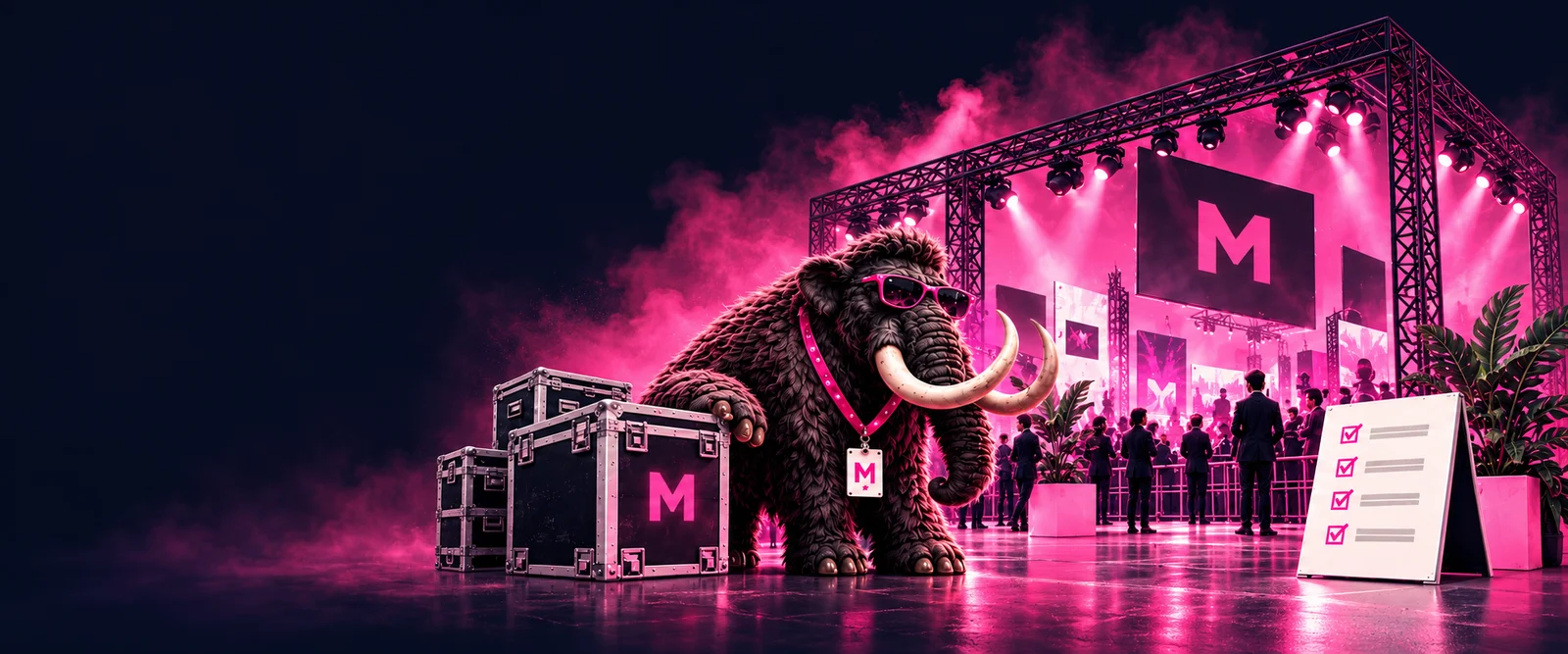 MOSTADON mammoth illustration for Event & exhibition management