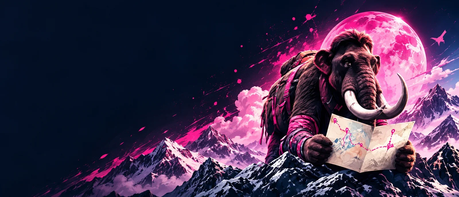 MOSTADON mammoth illustration for Marketing strategy & go to market